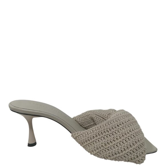 Studio Amelia Crochet Twisted Front Mules Heels Open Toe Slip On Leather Size 7 - Picture 2 of 12